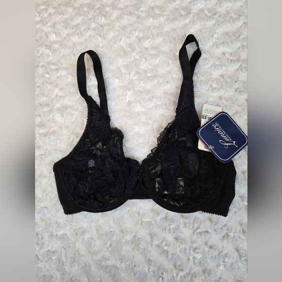 Lunaire Other - Lunaire Black Lace Underwire Bra 32D NWT (6164)